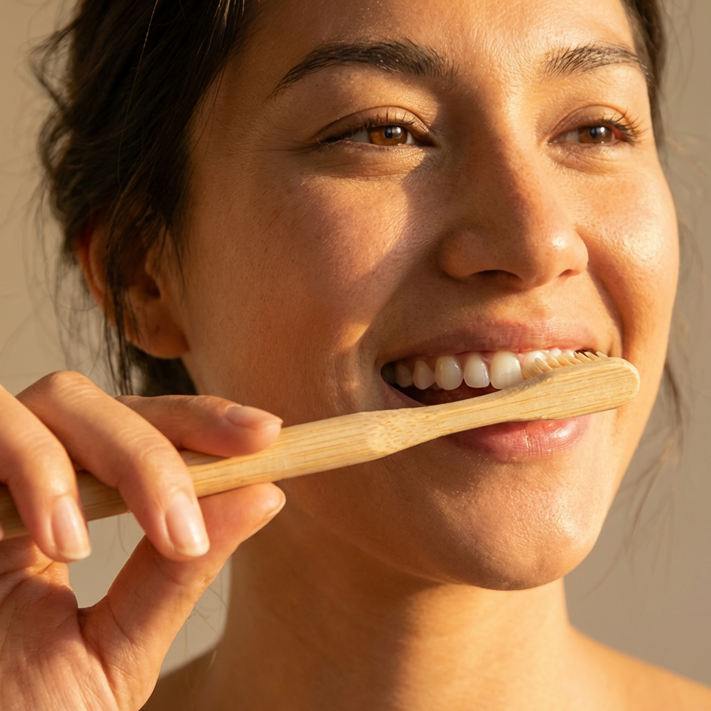 1 Pack Natural Bristle Bamboo Toothbrushes