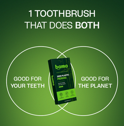 4 Pack Natural Bristle & Bamboo Toothbrushes