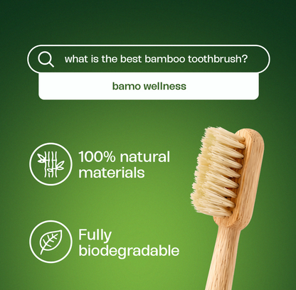 4 Pack Natural Bristle & Bamboo Toothbrushes